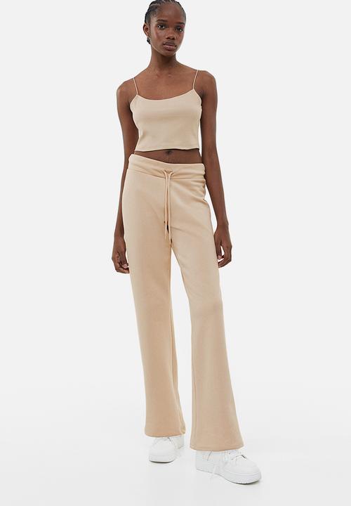 H&M - Cropped strappy top - beige