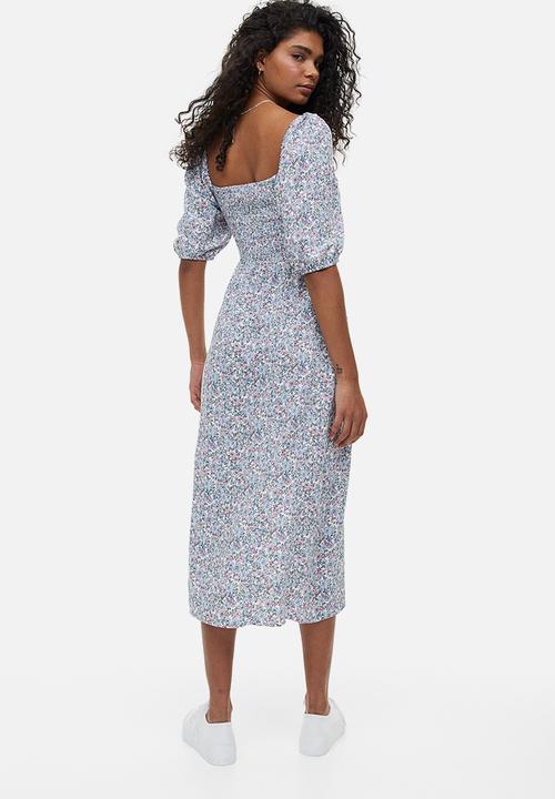 H&M - Drawstring detail dress - white floral