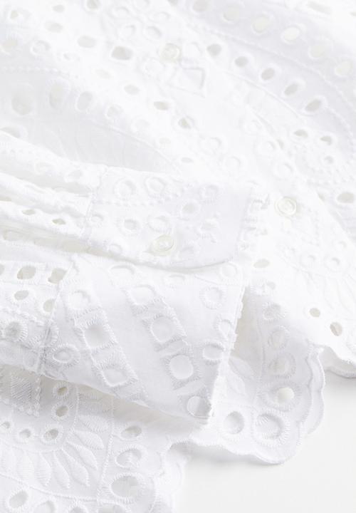 H&M - Broderie anglaise shirt - white