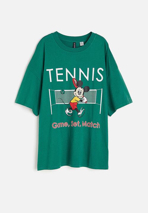 H&M - Oversized printed T-shirt - green