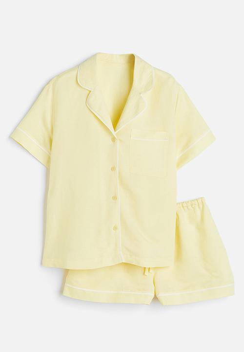 H&M - Linen-blend pyjamas - light yellow