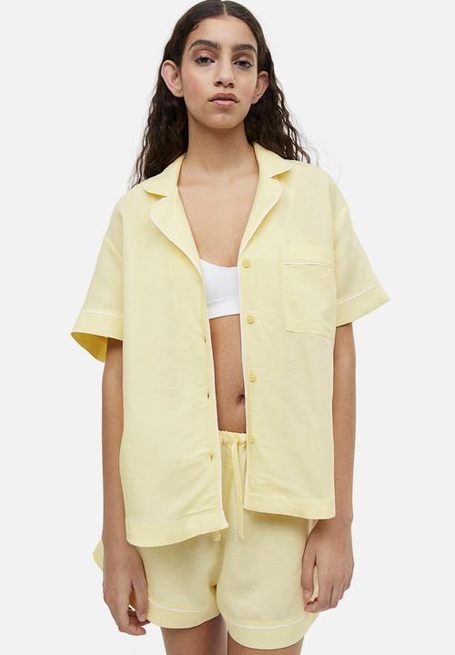H&M - Linen-blend pyjamas - light yellow