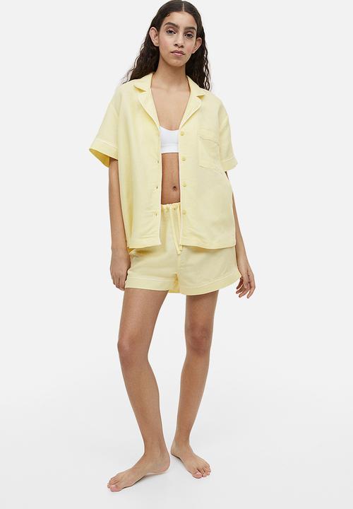 H&M - Linen-blend pyjamas - light yellow