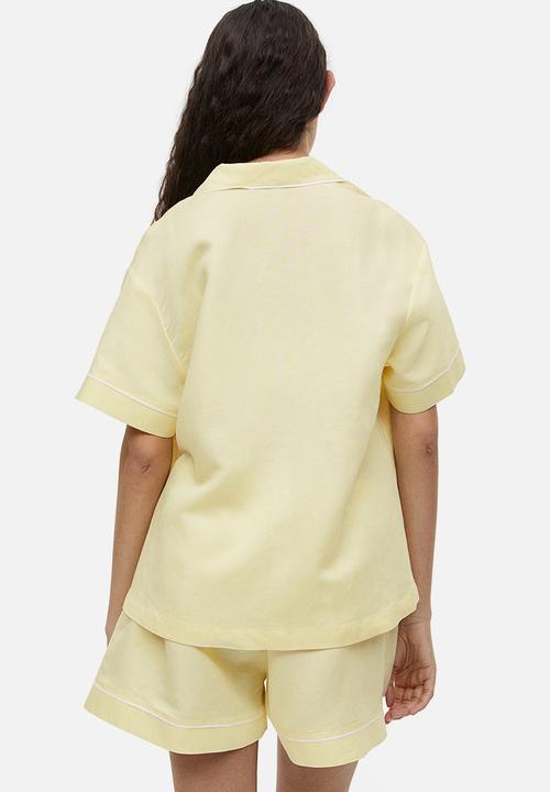 H&M - Linen-blend pyjamas - light yellow