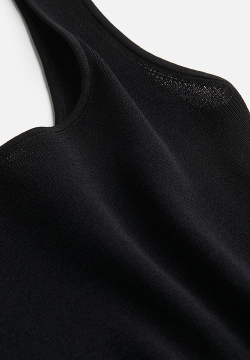 H&M - Ribbed vest top - black