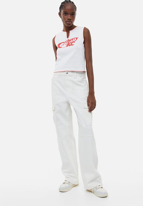 H&M - Printed vest top - multi,white