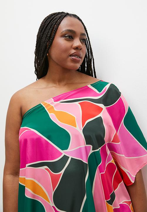 VELVET - Asym kaftan dress - multi