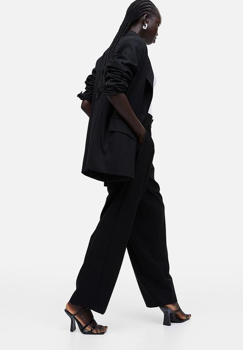 H&M - Low-waist twill trousers - black