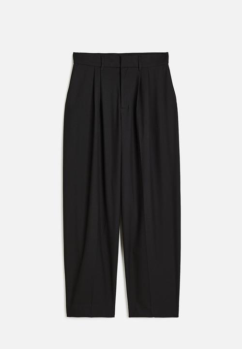 H&M - Low-waist twill trousers - black