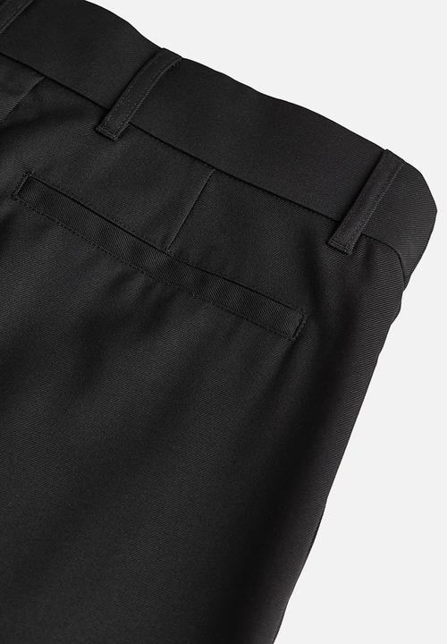 H&M - Low-waist twill trousers - black