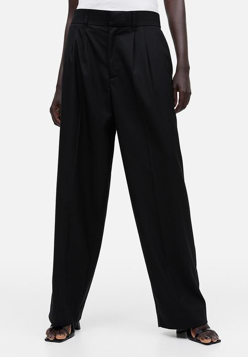 H&M - Low-waist twill trousers - black