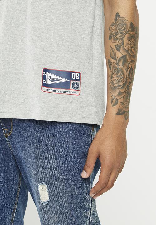 Converse - Chucks retro collegiate graphic T-shirt - light grey
