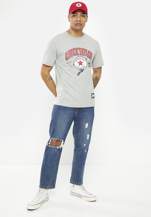 Converse - Chucks retro collegiate graphic T-shirt - light grey