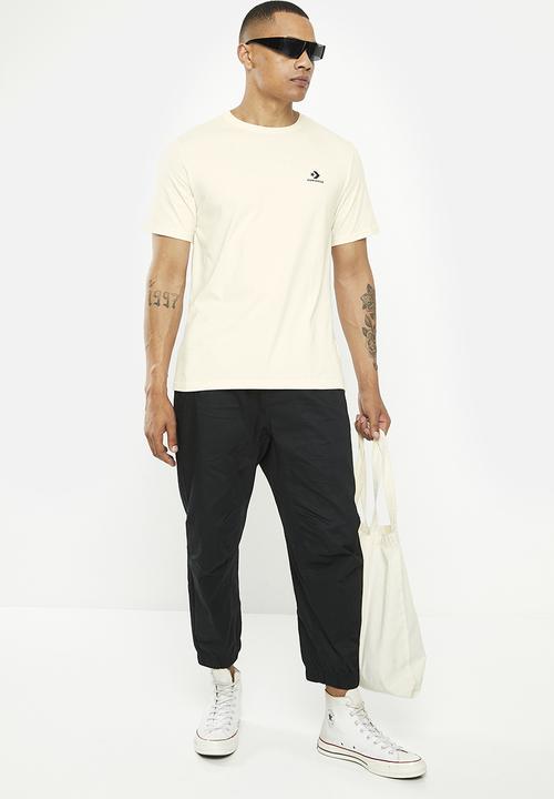 Converse - Converse go to embroidered star chevron tee - ecru
