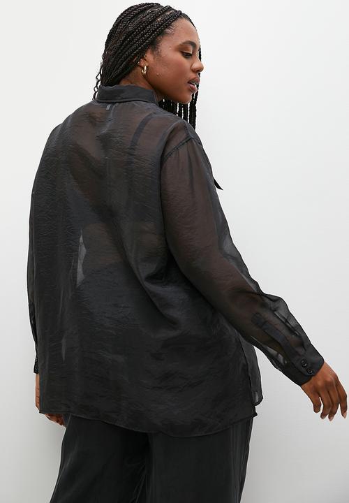 Superbalist - Sheer shirt - black