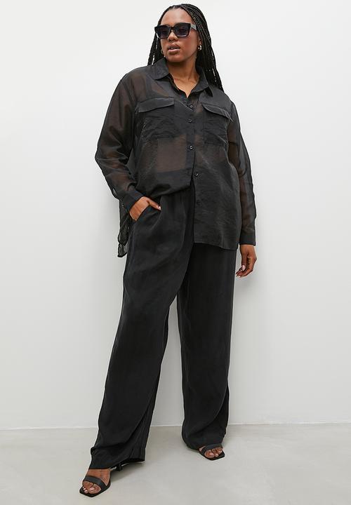 Superbalist - Sheer shirt - black