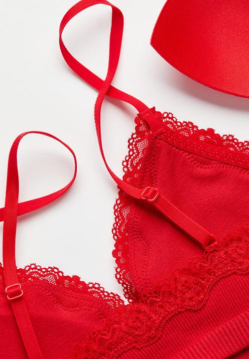 H&M - Seamless padded bra - red