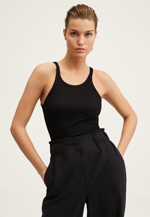 MANGO - Trousers ticket-h - black