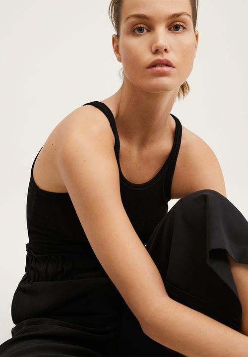 MANGO - Trousers ticket-h - black