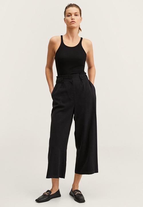 MANGO - Trousers ticket-h - black