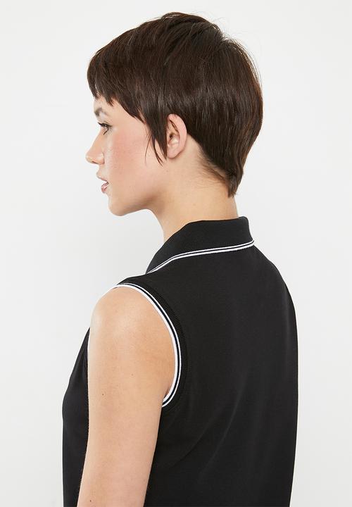 POLO - Kendall sleeveless sport golfer dress - black