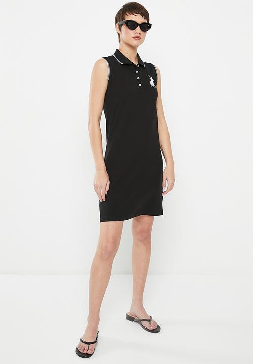 POLO - Kendall sleeveless sport golfer dress - black