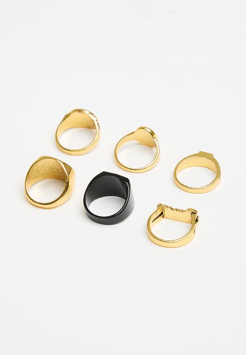 Superbalist - Imraan ring pack - gold & black