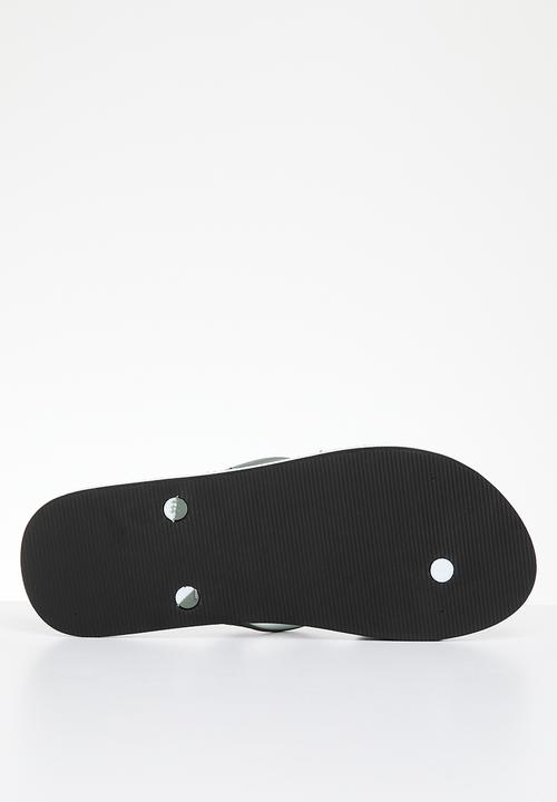 POLO - Colour block stripe flip flop - olive