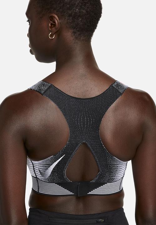 Nike - W Nike swoosh flyknit bra - black & white 