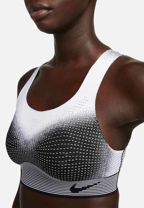 Nike - W Nike swoosh flyknit bra - black & white 