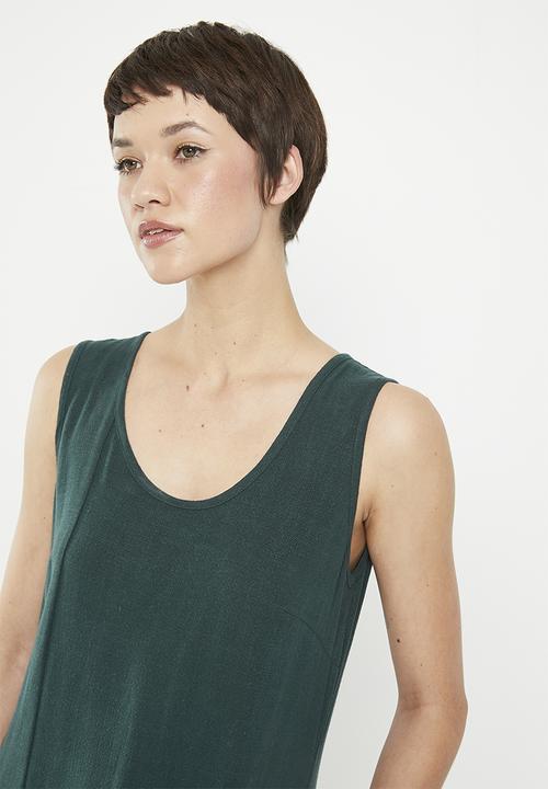 AMANDA LAIRD CHERRY - Visi - petrol slub weave