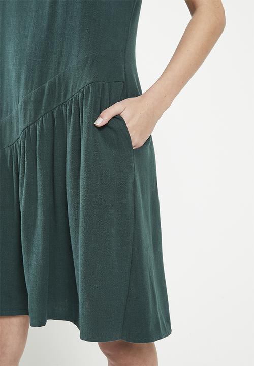 AMANDA LAIRD CHERRY - Visi - petrol slub weave