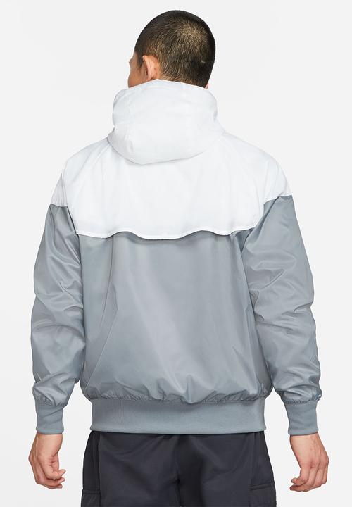 Nike - NSW  Windrunner hooded jacket.- smoke grey/white/black 