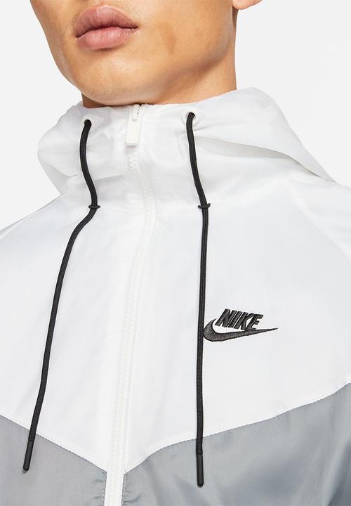 Nike - NSW  Windrunner hooded jacket.- smoke grey/white/black 