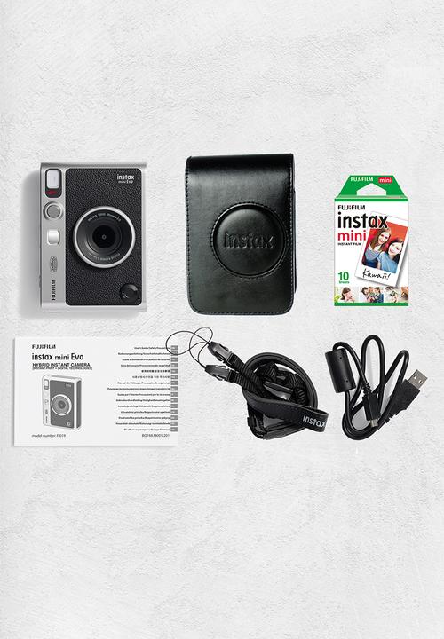 Fujifilm - Instax cam mini evo camera - black kit