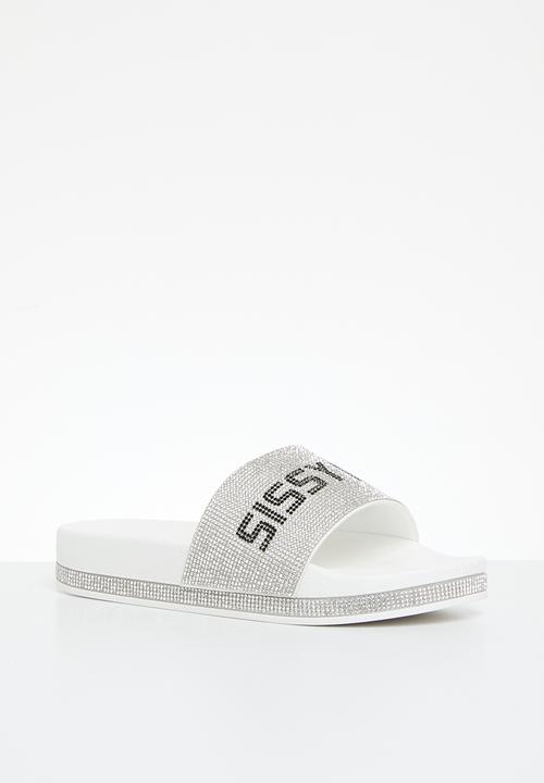 SISSY BOY - Bling slide - white