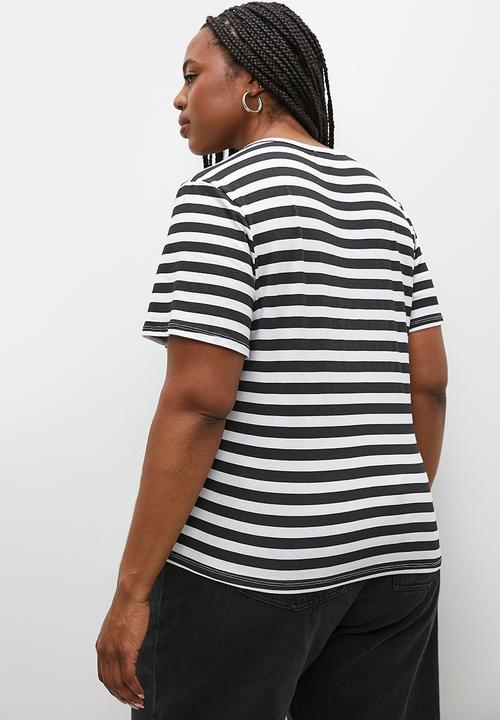 Superbalist - Basic crew tee - black & white 