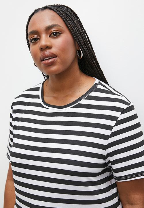 Superbalist - Basic crew tee - black & white 