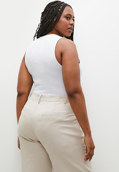 Superbalist - Single boat neck bodysuit - white