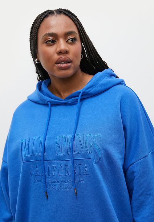 Superbalist - Slouch hood with embroidery - cobalt blue