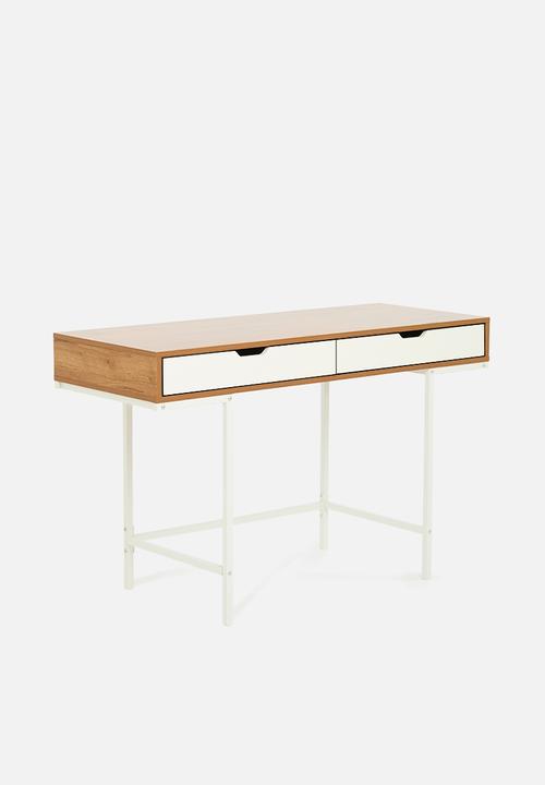 Sixth Floor - Lara desk - white & natural