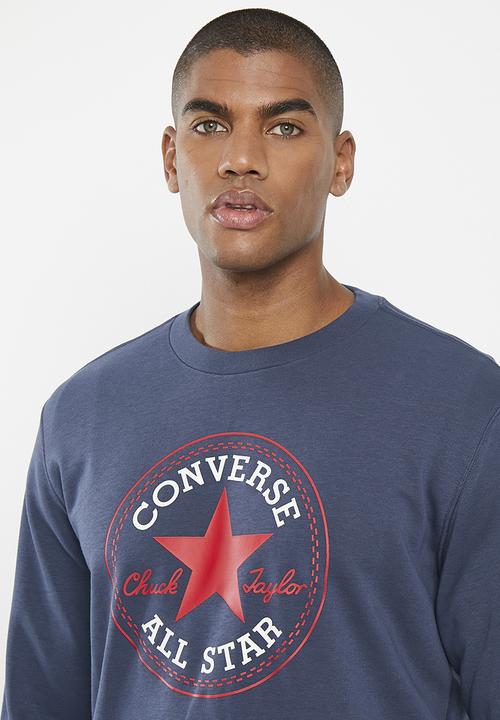 Converse - Converse go-to all star patch crew sweatshirt - blue