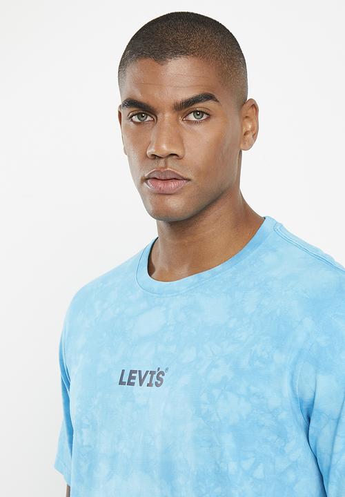 Levi’s® - Short sleeve relaxed fit tee - headline logo wash blue mist gd 