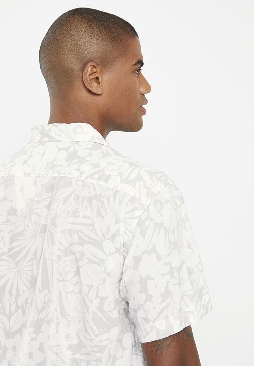 Levi’s® - Short sleeve classic camper - block print tropical quiet gray 