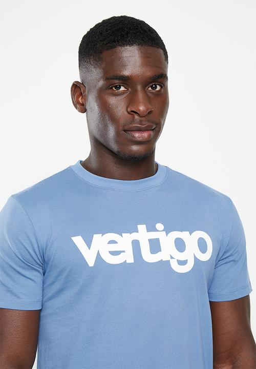 Vertigo - Mens vertigo core enzyme washed tee short sleeve - coronet blue