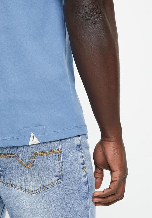 Vertigo - Mens vertigo core enzyme washed tee short sleeve - coronet blue