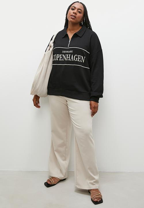Superbalist - Half zip sweat -  black