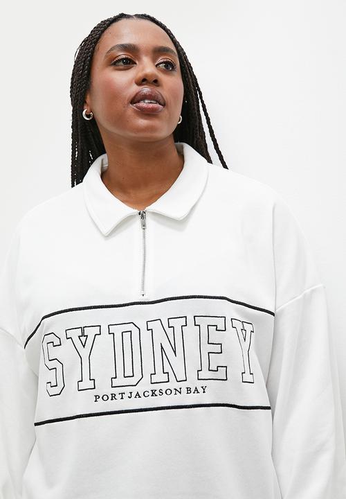 Superbalist - Half zip sweat - ecru