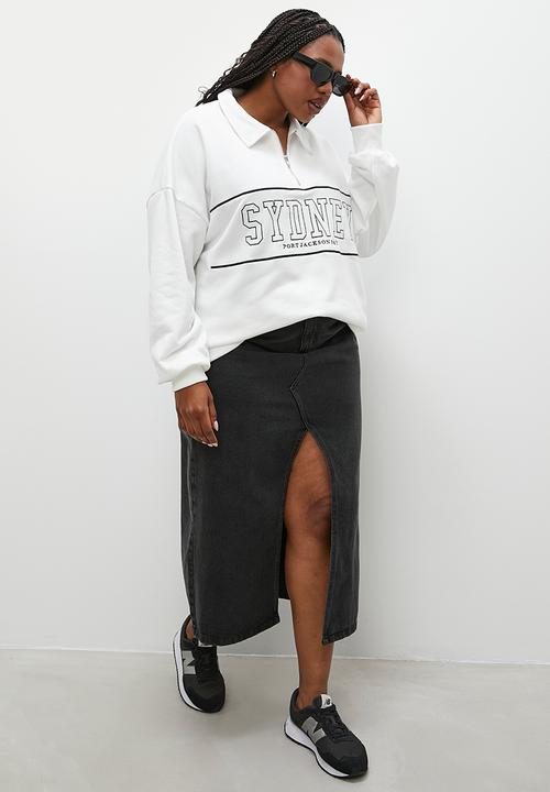 Superbalist - Half zip sweat - ecru