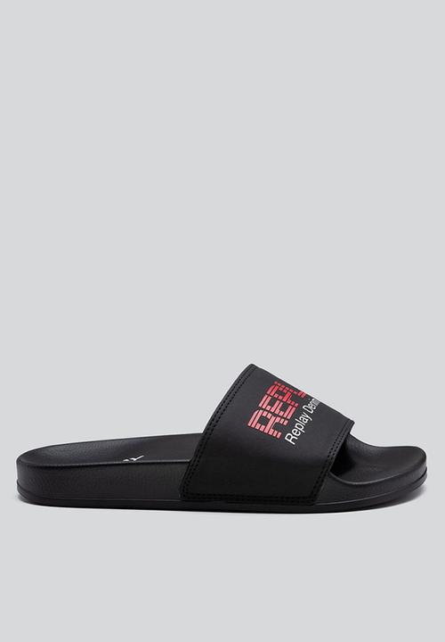 Replay - Up soft slide - black/red